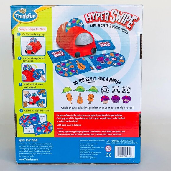 New Sealed ThinkFun Game Hyper Swipe-Memory, Matching skills and Reflexes - Picture 7 of 14